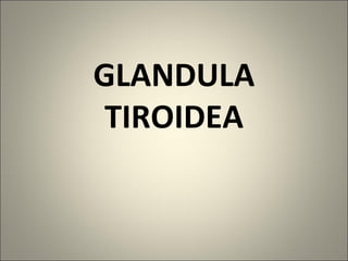 GLANDULA TIROIDEA 