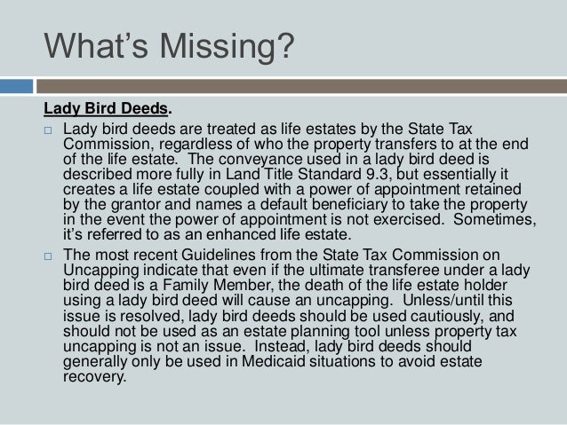 taxable value uncapping relating to the transfer of ownership ladybird deed form