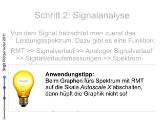 Gesucht ist ein Programm, das aufgrund der Aufnahme mit der Soundkarte die Füllhöhe des Glases anzeigt. 