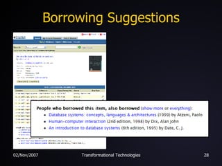 Borrowing Suggestions 