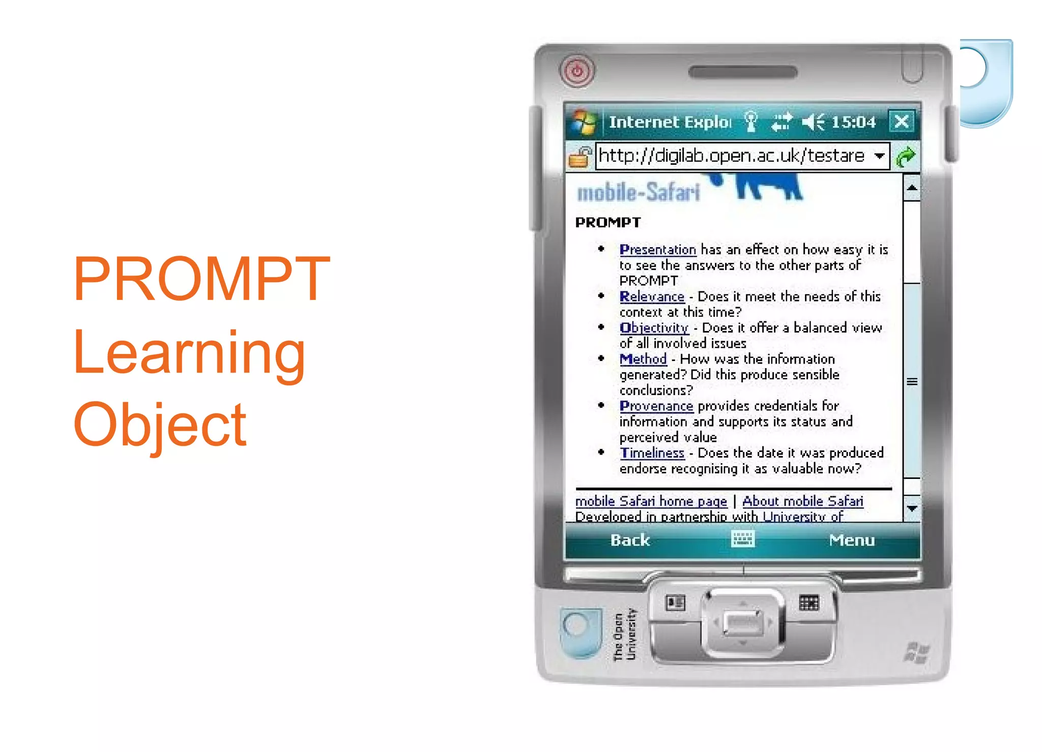 PROMPT Learning Object 