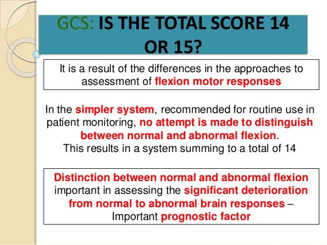 glasgow coma scale presentation gcs charting
