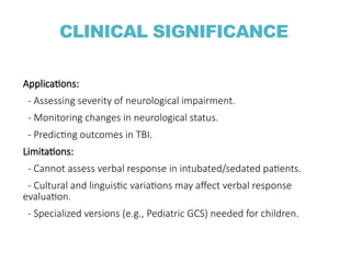 Glasgow Coma Scale (GCS) Presentation... | PPTX