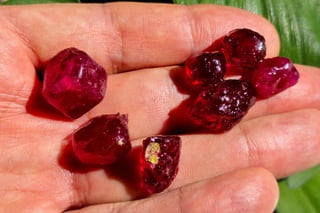 Glass filled ruby