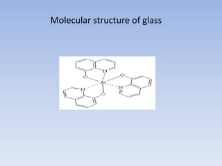 Molecular structure of glass
 