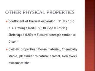 Metal free Castable Glass ceramics- Dicor.pptx