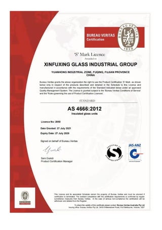Glass certification pdf