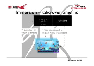 THE GLASS CLASS
Immersion – take over timeline
 