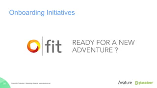 Onboarding Initiatives
Copyright Protected · Marketing Material · www.avature.net38
 