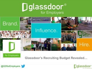 @GDforEmployers 
Glassdoor’s Recruiting Budget Revealed… 
 