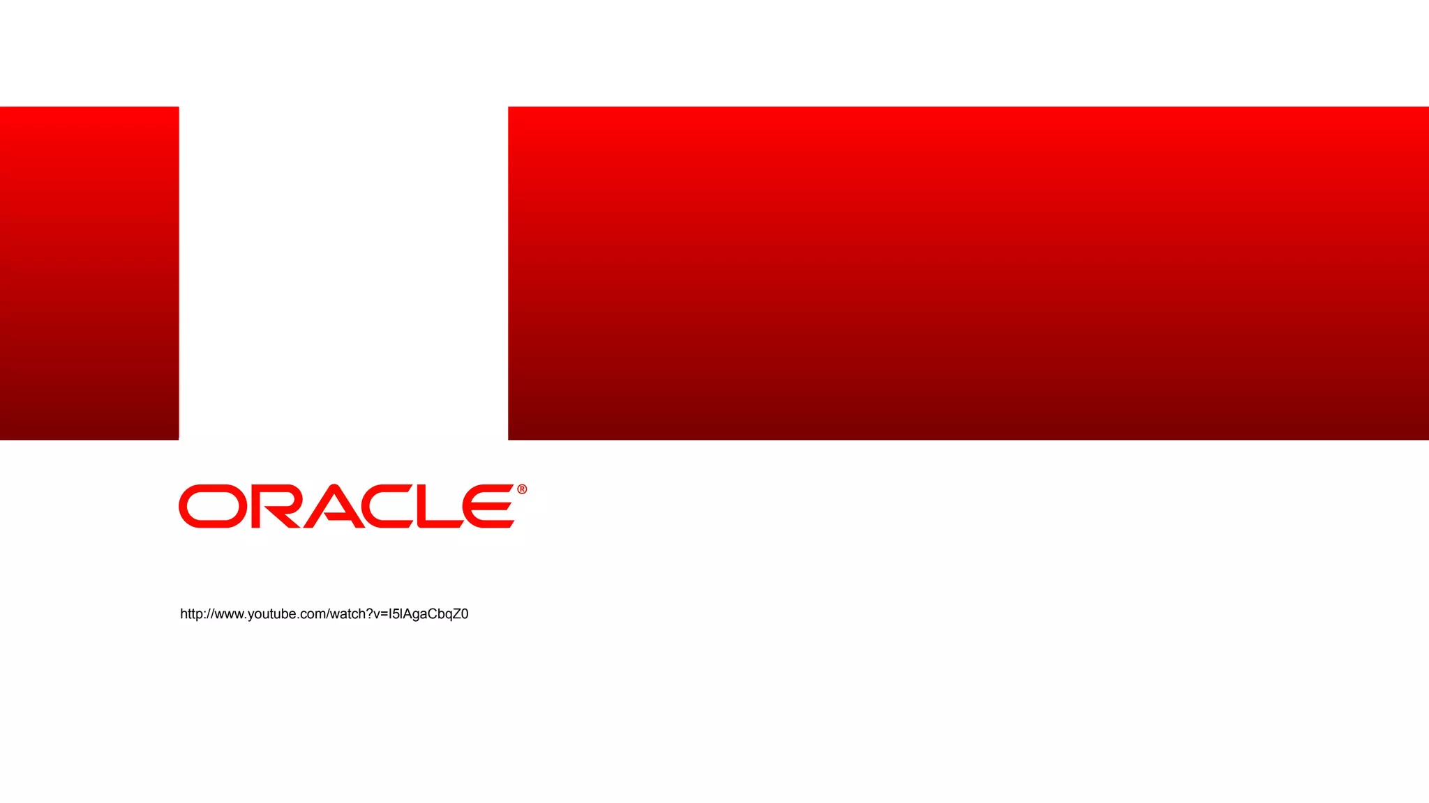 http://www.youtube.com/watch?v=I5lAgaCbqZ0




64   Oracle Technical Workshop | WebLogic 12c & Fusion Middleware
 