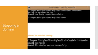 Stopping a
domain
Check if the domain is running:

 