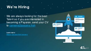 We are always looking for the best
Talent so if you are interested in
becoming a Payaran, send your CV
to careers@payara.fish
Learn more:
https://payara.fish/careers
We’re Hiring
 