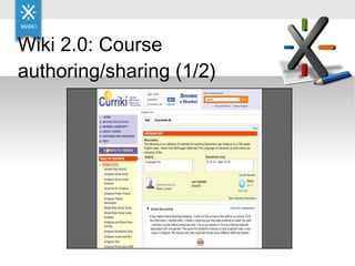 Wiki 2.0: Course authoring/sharing (1/2) 