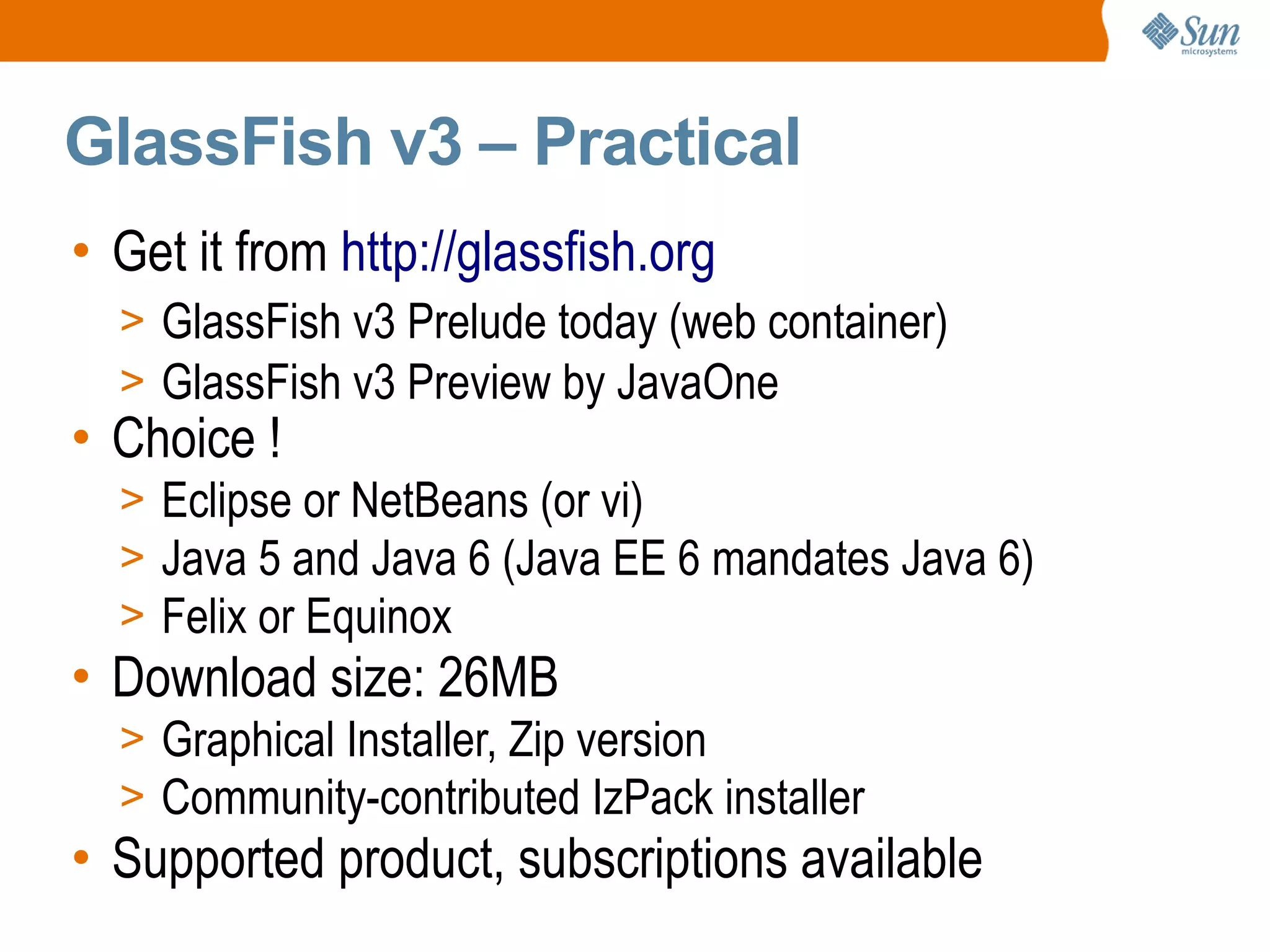 Glass Fish V3  University Amers May2009