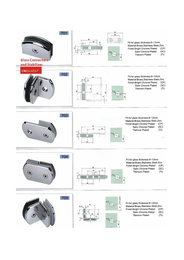 Glass Hardware Glass Connectors and Stabilizers