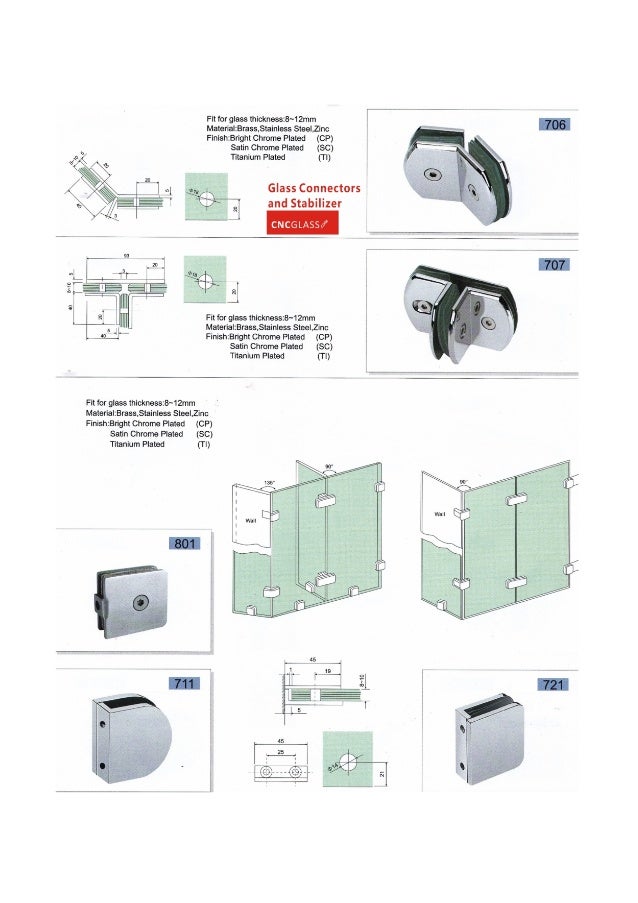 Glass Hardware Glass Connectors and Stabilizers
