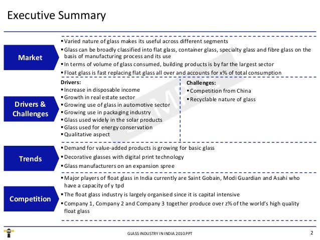 Container Glass Executive Summary Container Glass Executive Summary