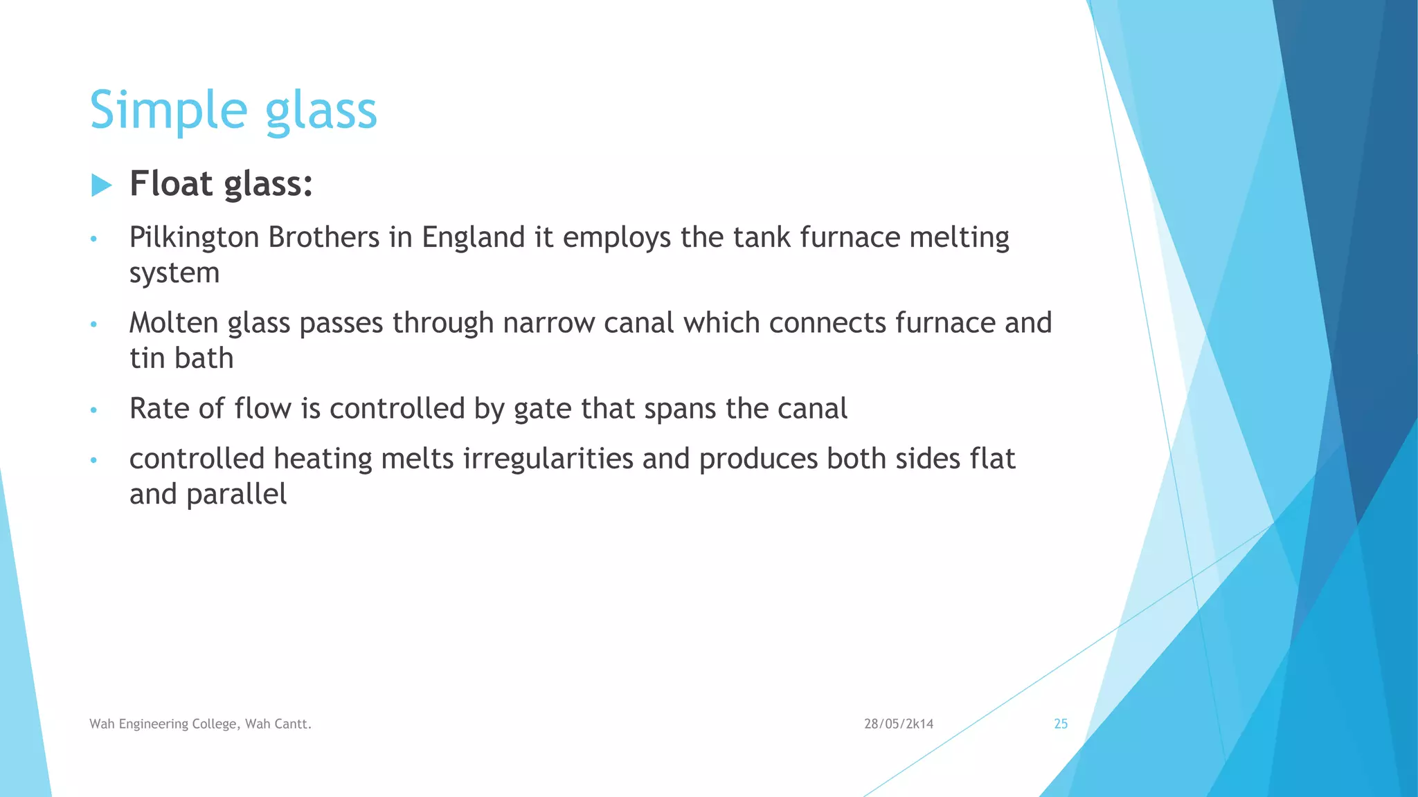 Glass industry presentation | PPTX