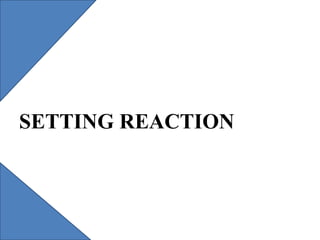 SETTING REACTION
 