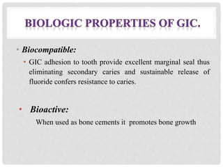 Glass ionomer cement | PPTX