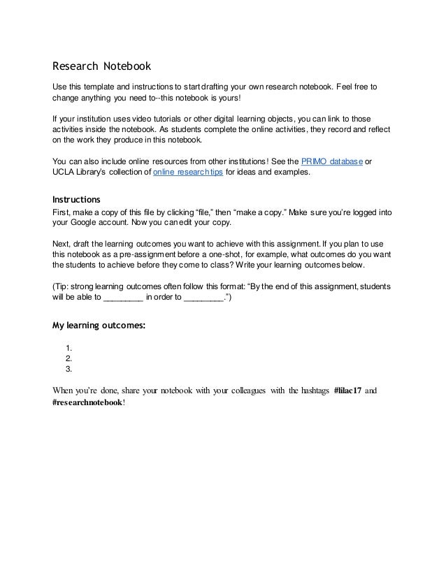 The digital research notebook a simple tool to augment the oneshot