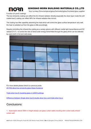 Glass panel design for skyscrapers glass facade | PDF