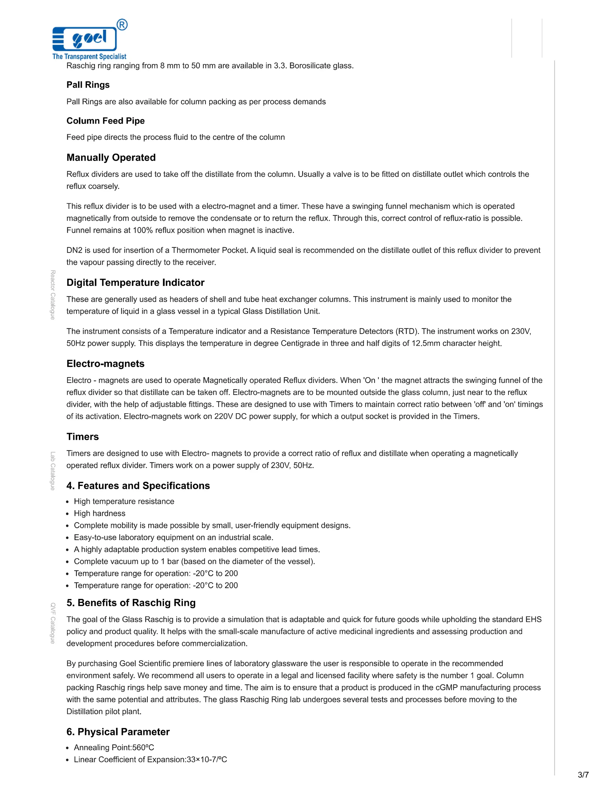 Uses of Borosilicate Glass Raschig Rings | Goel Scientific | PDF