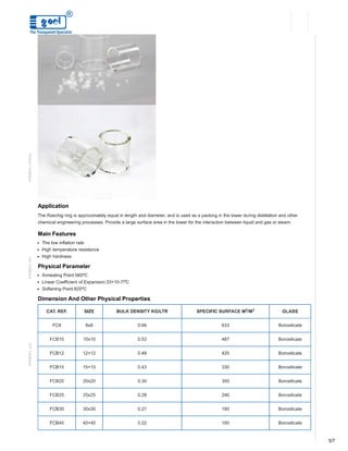 Uses of Borosilicate Glass Raschig Rings | Goel Scientific | PDF