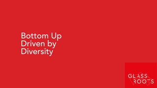 Bottom Up
Driven by
Diversity
 