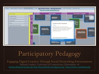 Participatory Pedagogy ,[object Object],[object Object],Map of Future Forces Affecting Education http://www.kwfdn.org/map/map.aspx 
