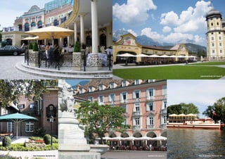 Calafatti, Prater Wien (A)                                    Zisterzienserkloster Stift Stams (A)




4                                                                                                                                 5
    Hotel Klosterpforte, Marienfeld (DE)                                Stadthotel Città, Bozen (I)   «Spirit of Chartwell» VN-PLU B.V. (NL)
 