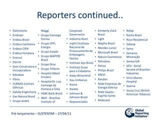 Relatórios GRI no Mundo * 28/01/2011