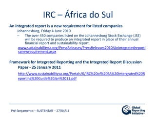 IIRC – Steering Committee: Padrões