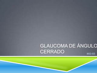 Glaucoma de ángulocerrado #60-65 