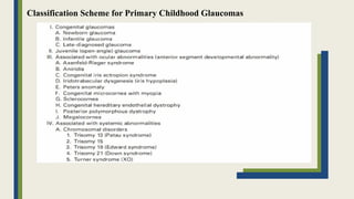 Classification Scheme for Primary Childhood Glaucomas
 