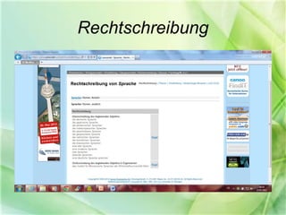 Rechtschreibung