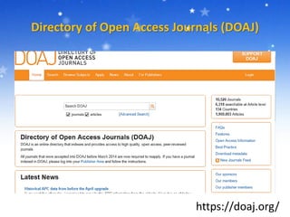 Directory of Open Access Journals (DOAJ)
https://doaj.org/
 