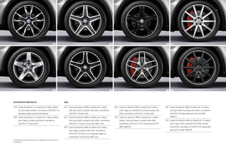59 
65R 
633 
635 
655 
664 758 
754 778 
758 Llanta de aleación AMG en diseño de 10 radios, 
color gris titanio y pulida a alto brillo, neumáticos 
235/40 R 20 (disponible para GLA 45 AMG 
4MATIC) 
778 Llanta de aleación AMG en diseño de 10 radios, 
color negro mate y pestaña de la llanta pulida 
a alto brillo, neumáticos 235/40 R 20 (disponible 
para GLA 45 AMG 4MATIC) 
AMG 
633 Llanta de aleación AMG en diseño de 5 radios, 
color gris titanio y pulida a alto brillo, neumáticos 
235/50 R 18 (opcional) 
635 Llanta de aleación AMG en diseño de 5 radios, 
color gris titanio y pulida a alto brillo, neumáticos 
235/45 R 19 (serie con la línea AMG Line) 
655 Llanta de aleación AMG en diseño de 5 radios, 
color negro y pulida a alto brillo, neumáticos 
235/45 R 19 (serie con el paquete Night en 
combinación con la línea AMG Line) 
664 Llanta de aleación AMG en diseño de 5 radios, 
color negro con pestaña de la llanta pulida a alto 
brillo, neumáticos 235/45 R 19 (opcional) 
754 Llanta de aleación AMG en diseño de 5 radios 
dobles, color gris titanio y pulida a alto brillo, 
neumáticos 235/45 R 19 (de serie para GLA 45 
AMG 4MATIC) 
Accesorios ORIGINALES 
77R Llanta de aleación1 en diseño de 5 radios dobles 
de color plata vanadio; neumáticos 235/45 R 19 
(también equipo opcional de fábrica) 
65R Llanta de aleación1 en diseño de 5 radios dobles, 
color negro y pulida a alto brillo, neumáticos 
235/45 R 19 (opcional) 
1 Las llantas de la gama de accesorios originales se suministran sin 
neumáticos. 
 