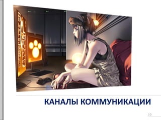 КАНАЛЫ КОММУНИКАЦИИ
10
 