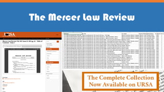 The Mercer Law Review
 