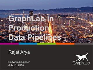 GraphLab in
Production:
Data Pipelines
Rajat Arya
Software Engineer
July 21, 2014
 