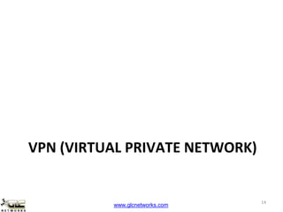 www.glcnetworks.com
VPN (VIRTUAL PRIVATE NETWORK)
14
 