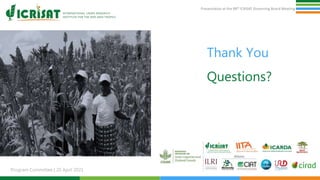 CRP-GLDC Genetic Gains April 2021