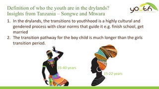 Gendered youth transitions to adulthood in the Drylands: Implications for targeting