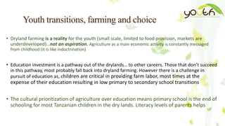 Gendered youth transitions to adulthood in the Drylands: Implications for targeting