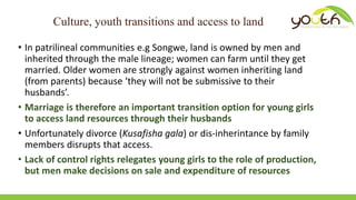 Gendered youth transitions to adulthood in the Drylands: Implications for targeting