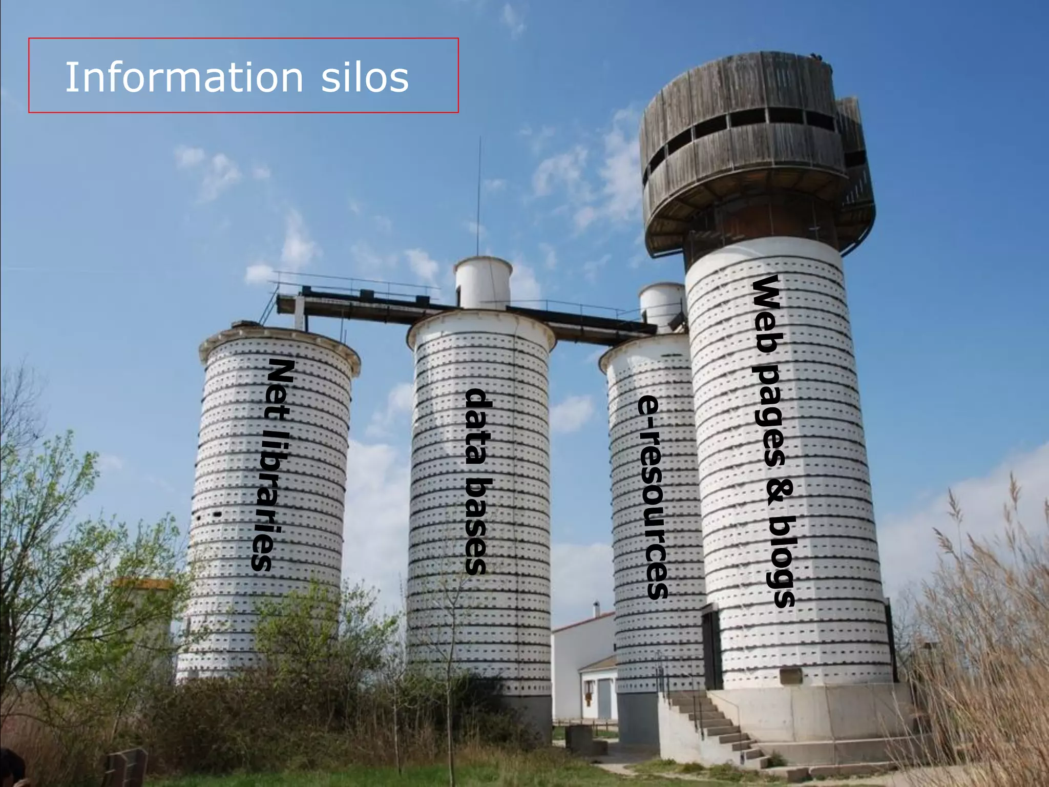 Information silos




                    data bases
 