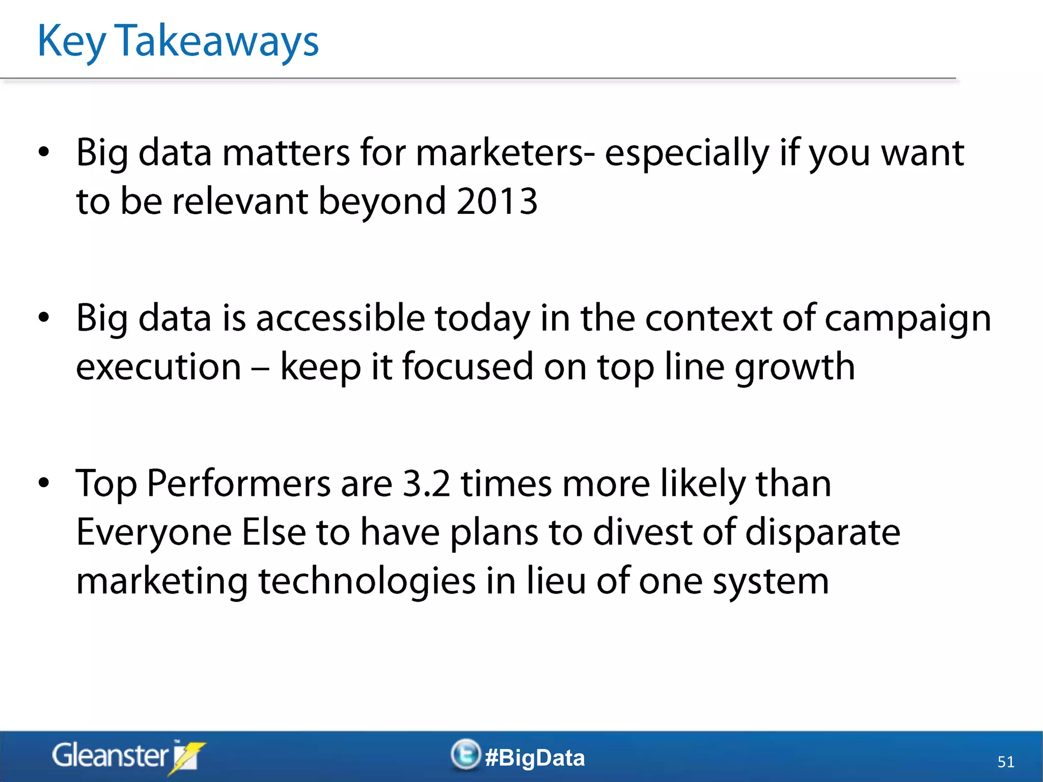 •



•



•




    #BigData   51
 