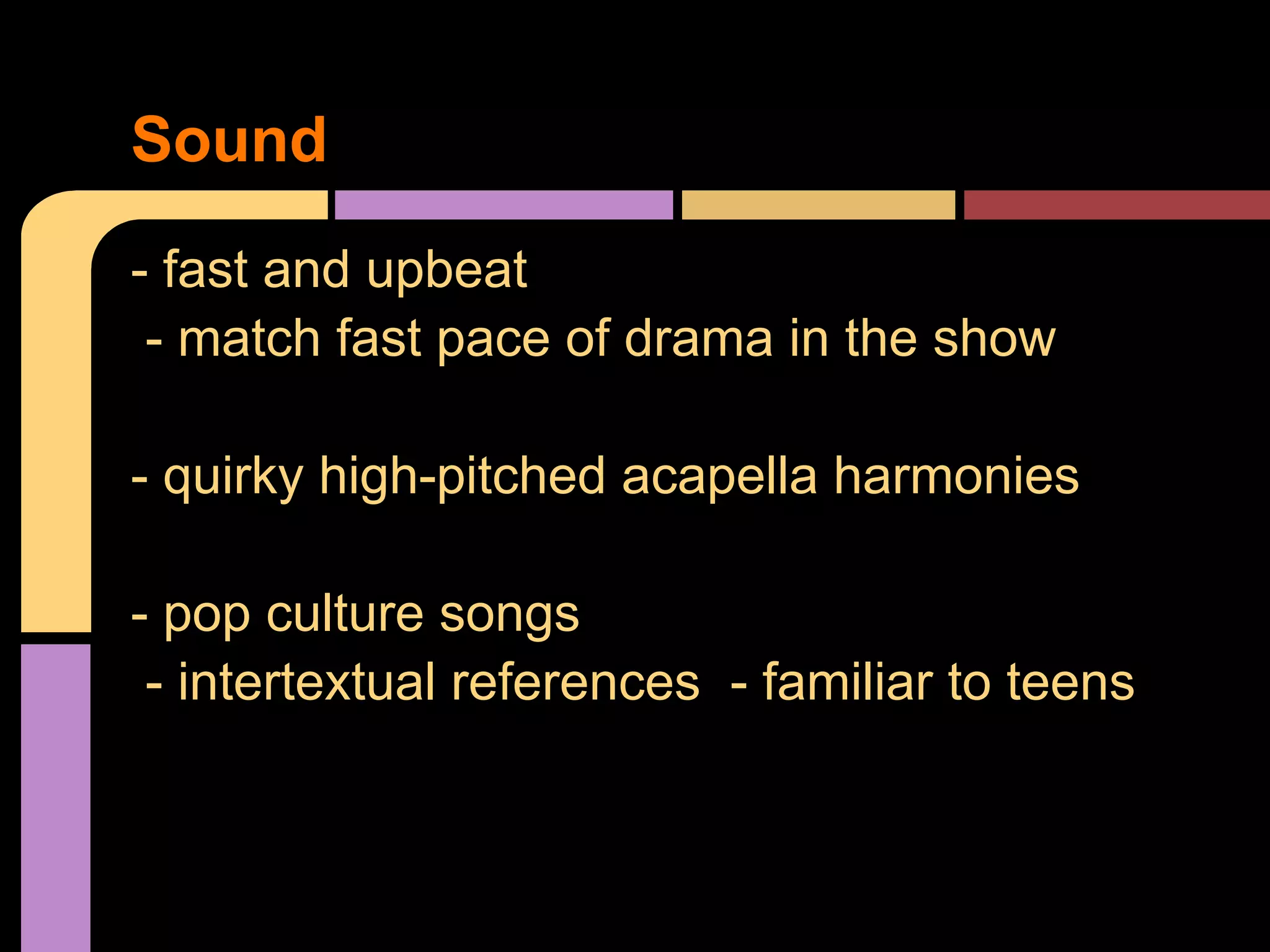 Glee Mise En Scene TV Genre Presentation